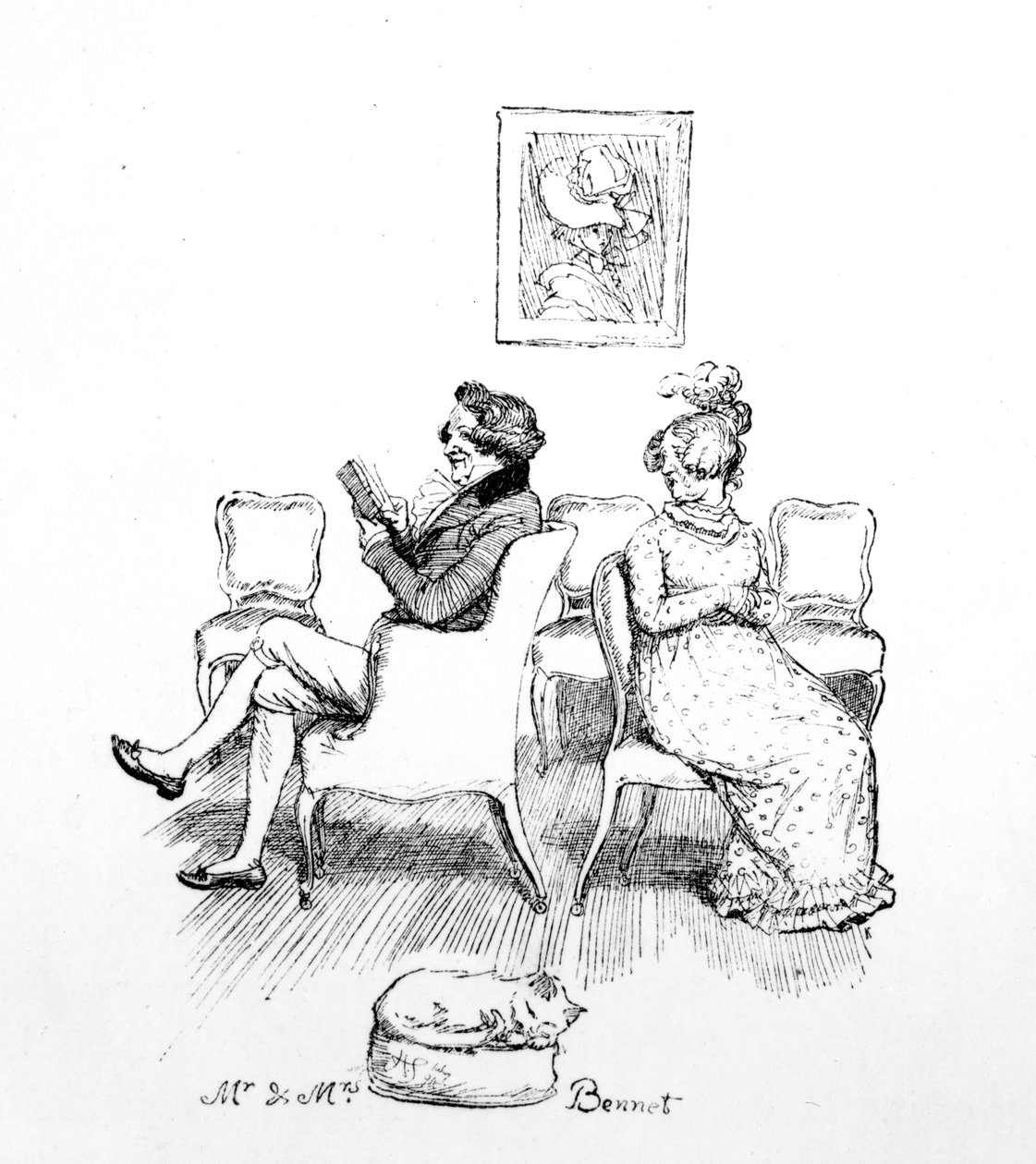 De heer en mevrouw Bennet, illustratie uit 