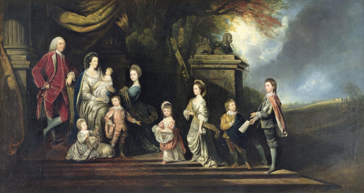 John 2e Graaf van Egmont (1711-1770) en zijn familie, ca. 1770 door Hugh Barron