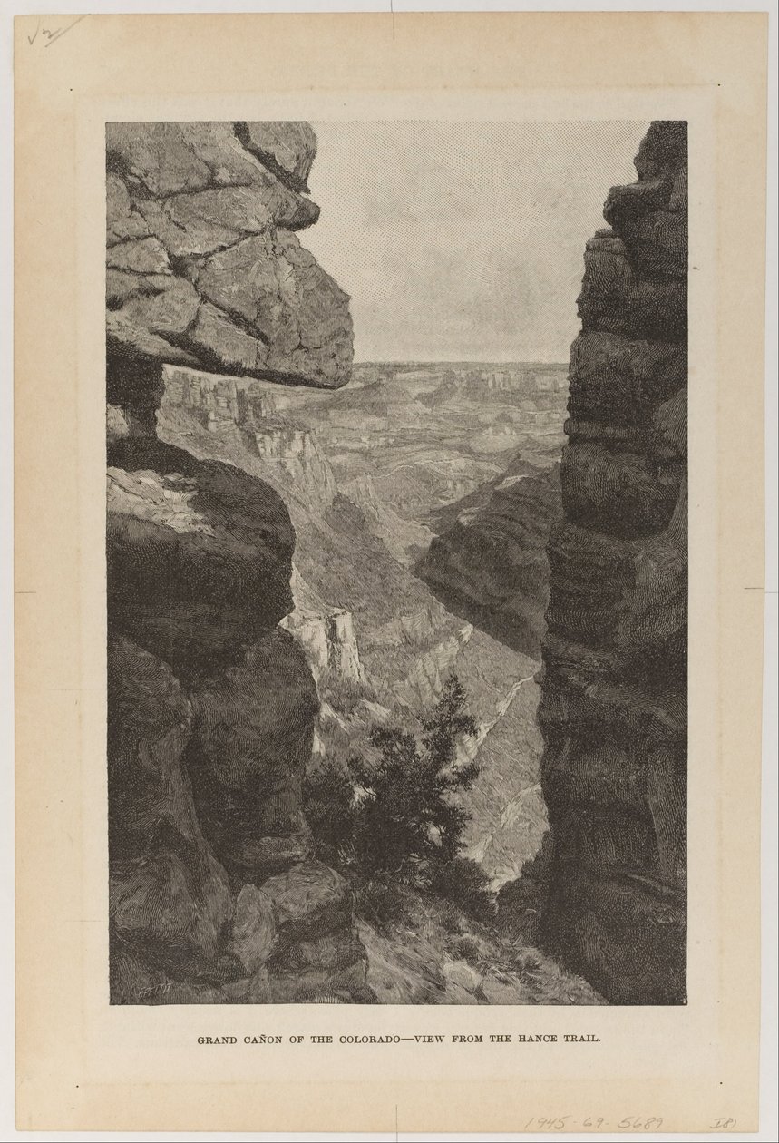Grand Canyon van de Colorado, uitzicht vanaf het Hance-pad door Hugh Bolton Jones