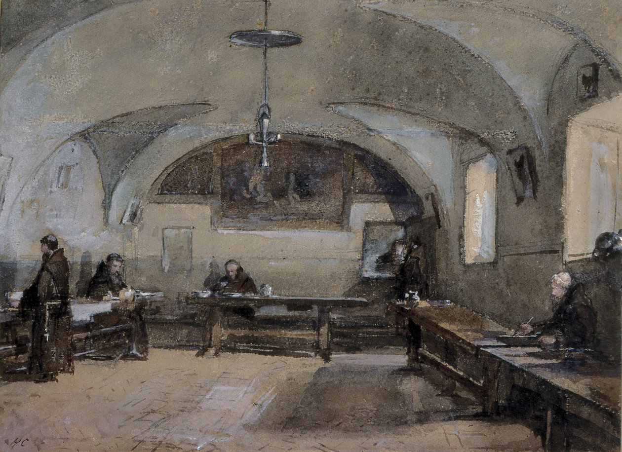 Interieur van het Kapucijnenklooster in Albano door Hugh Carter