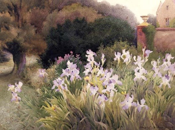 Burton Bradstock, Dorset, tegen de avond door Hugh L. Norris