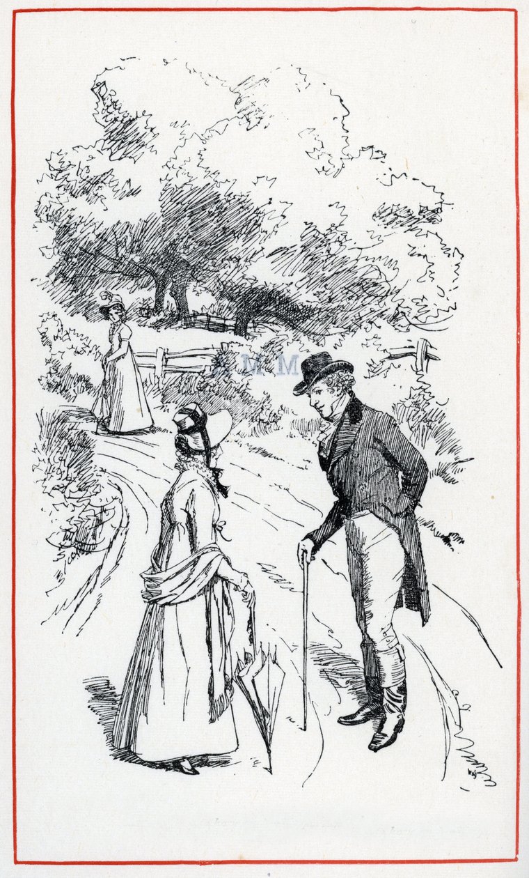 Illustratie voor "Emma" door Jane Austen door Hugh Thomson