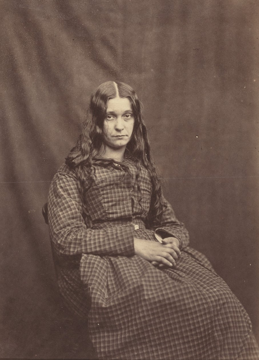 Vrouw, Surrey County Asylum, ca. 1855 (foto) door Hugh Welch Diamond