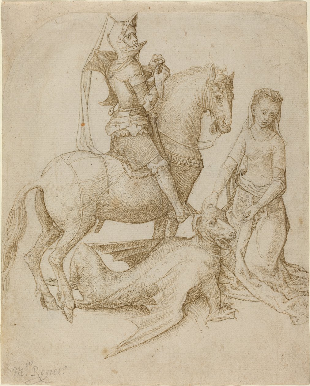 Sint-Joris en de Draak door Hugo van der Goes
