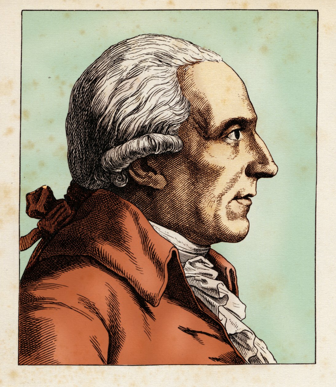 Christian GARVE (7 januari 1742-1 december 1798), 1854 (gravure) door Hugo Bürkner