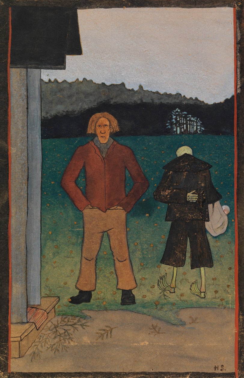 Der Tod und der Bauer door Hugo Simberg