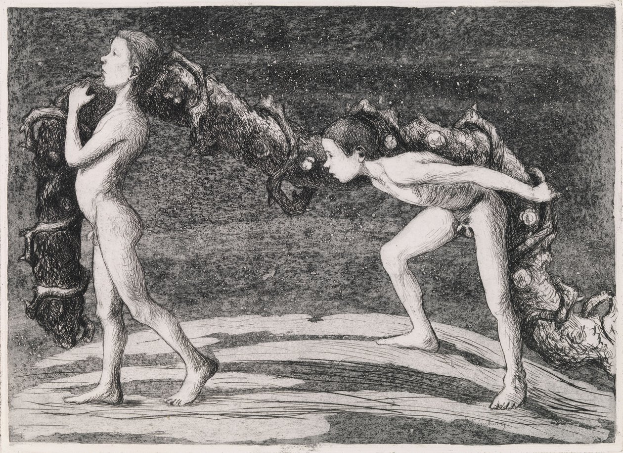 Garland Bearers II door Hugo Simberg