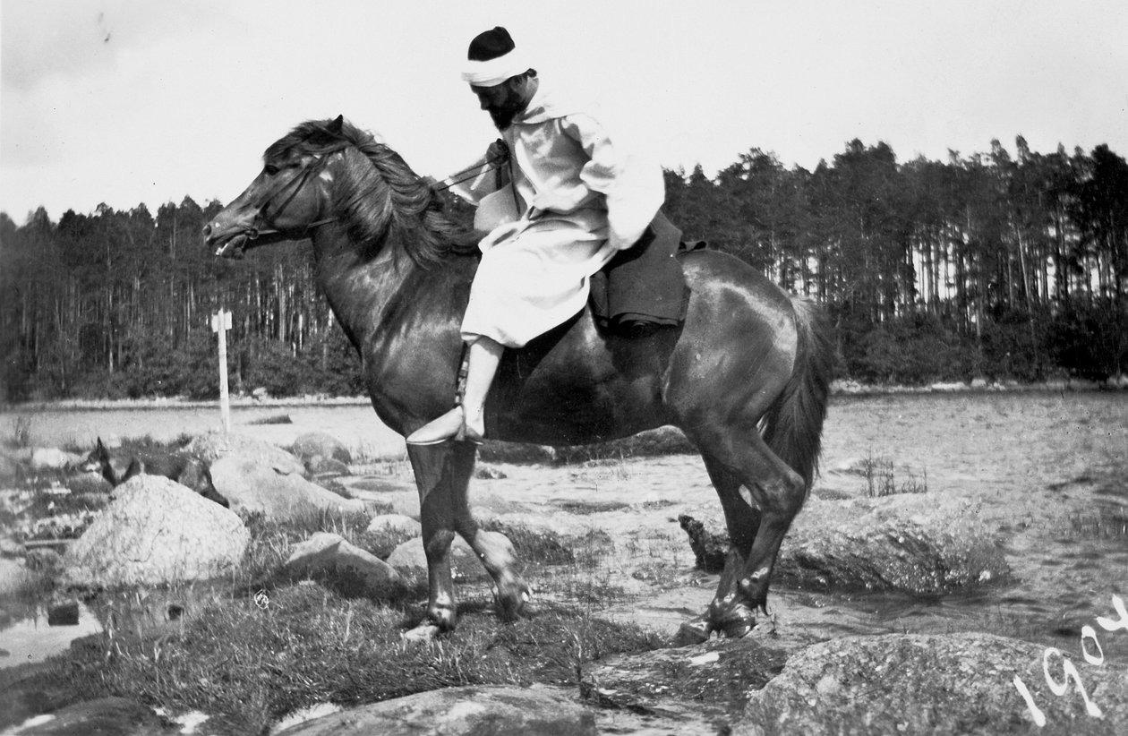 Hugo Simberg als sjeik door Hugo Simberg