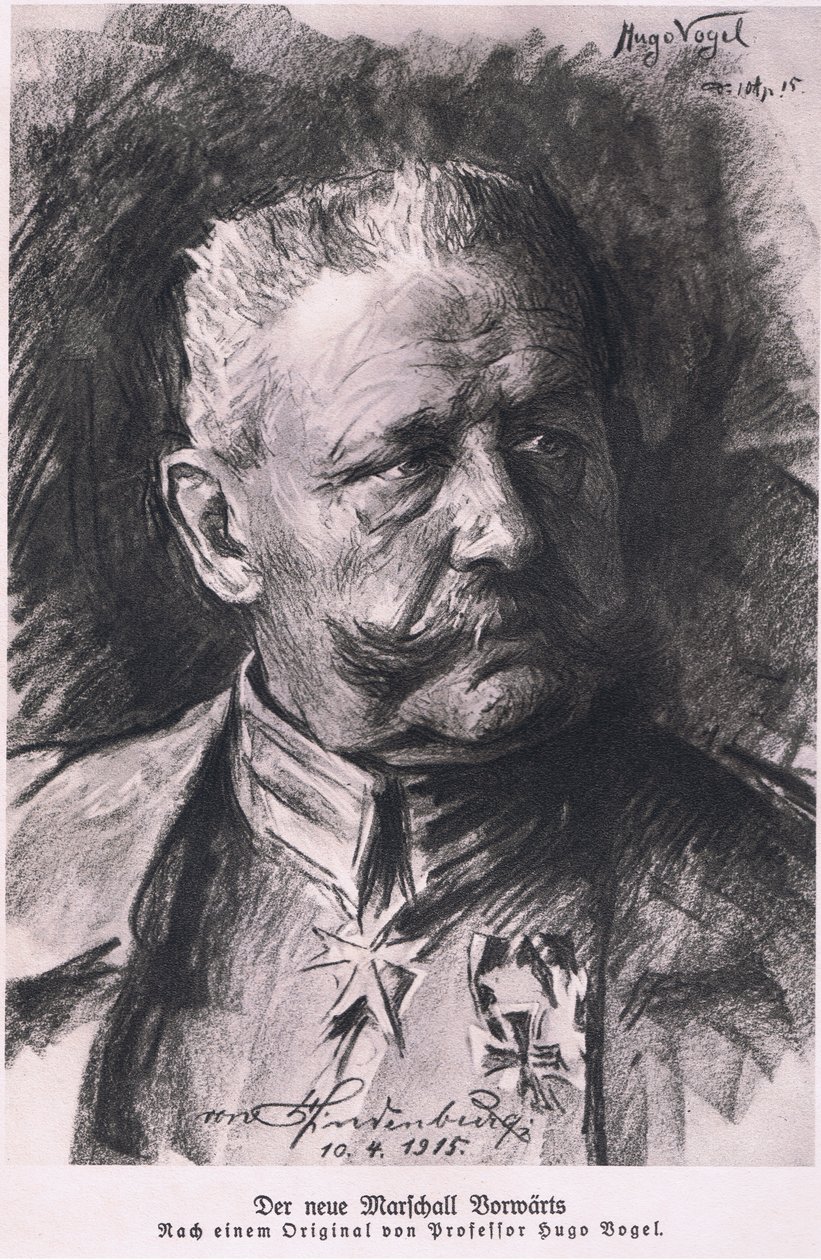 Hindenburg, uit Hindenburg gepubliceerd door Daterlandijrcher Derlag & H Weller Berlin, 1928 door Hugo Vogel