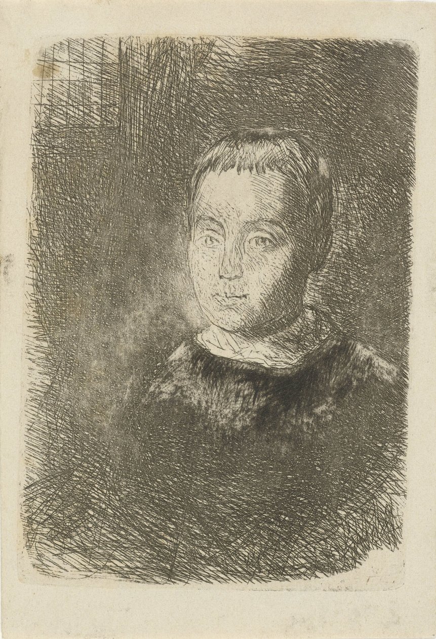 Portret van een jongen door Huib van Hove Bz