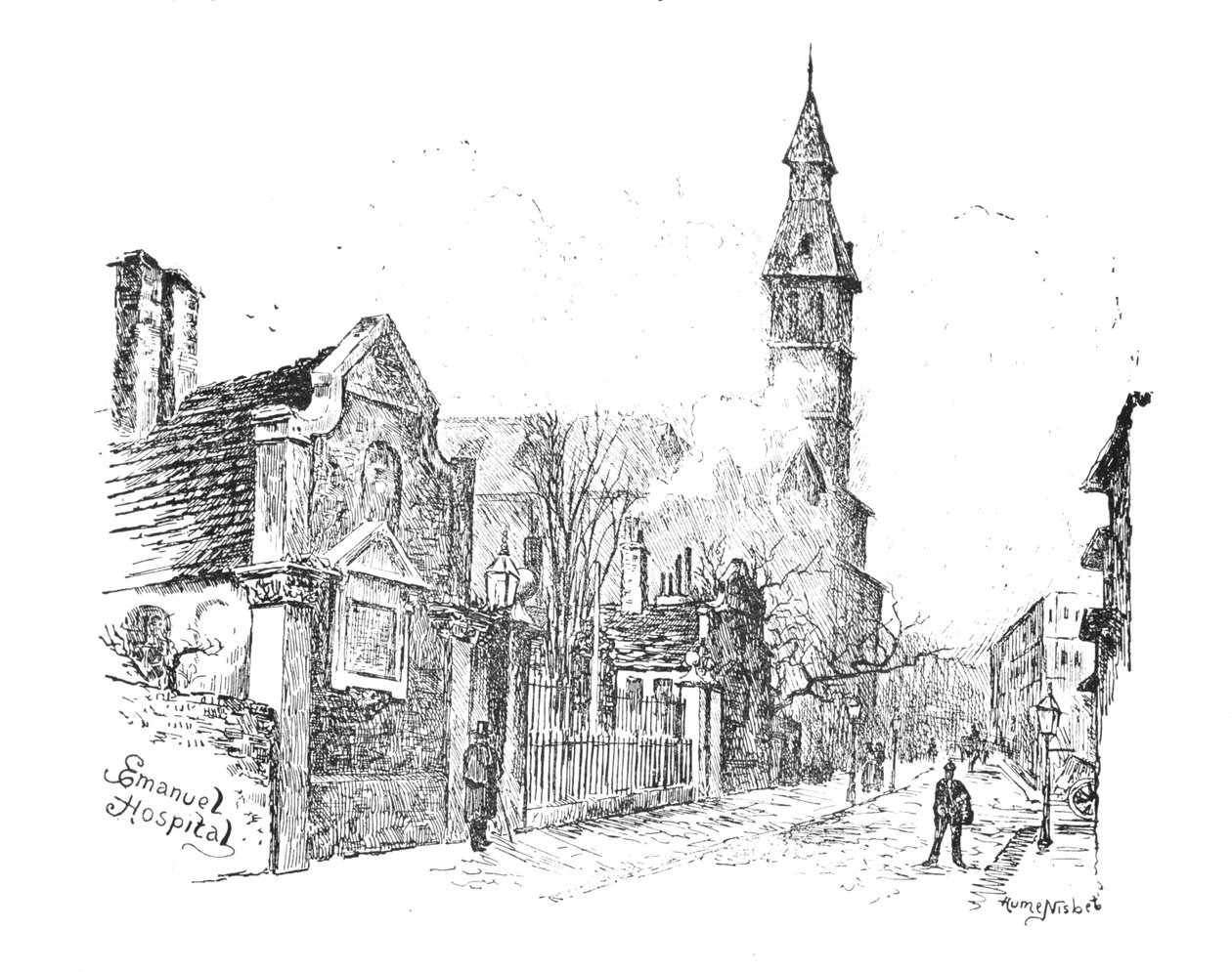 Emanuel ziekenhuis, 1890 door Hume Nisbet