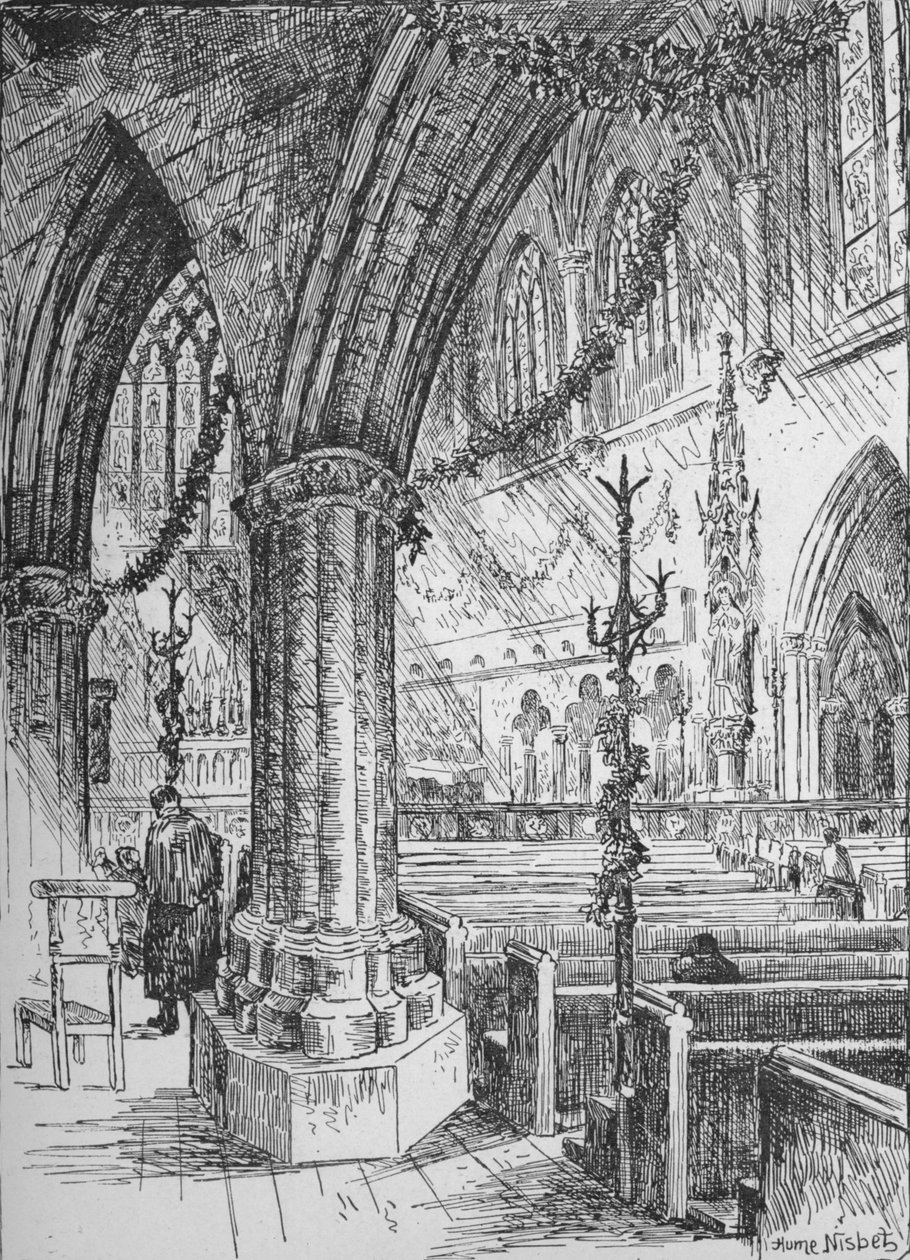 Het Heiligdom, Farm Street, 1890 door Hume Nisbet