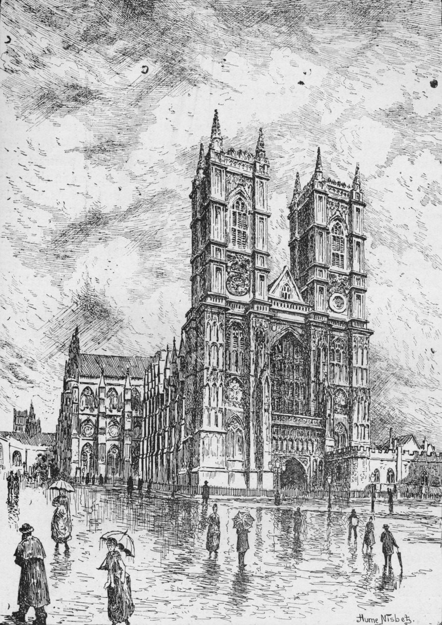 Westminster Abbey, 1890 door Hume Nisbet