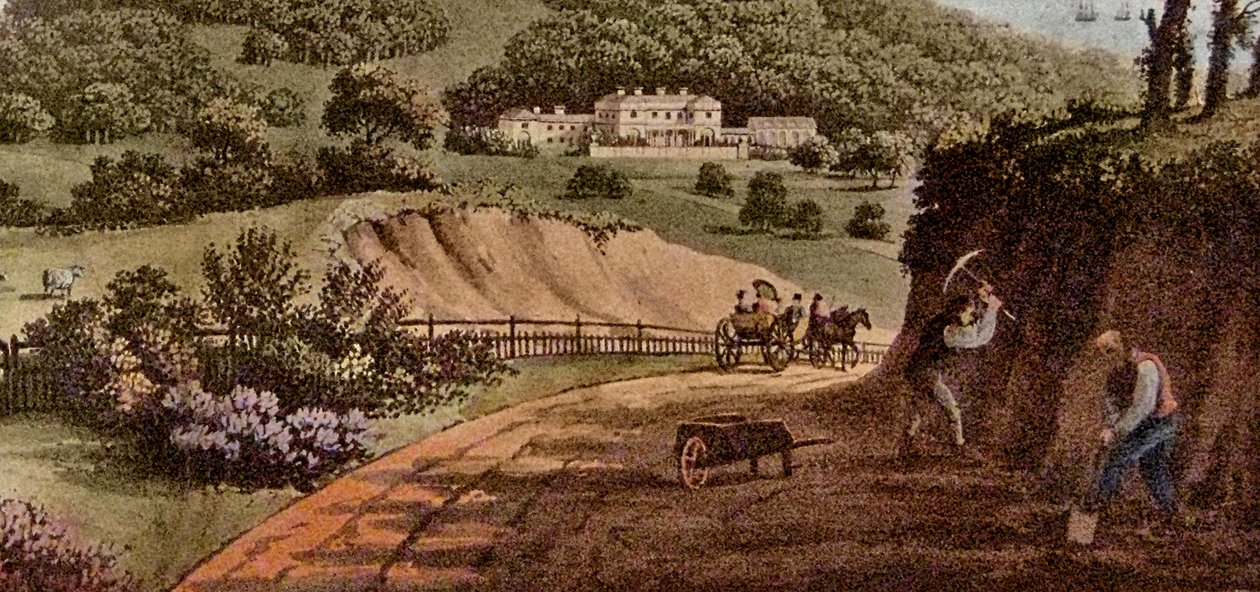 Detail van een uitzicht op Sherringham Bower, Norfolk: Abbot Upcher door Humphry Repton