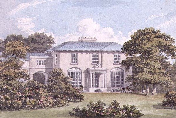 Ontwerp voor de Noordkant van een Huis aan Clapham Common voor William Holme door Humphry Repton