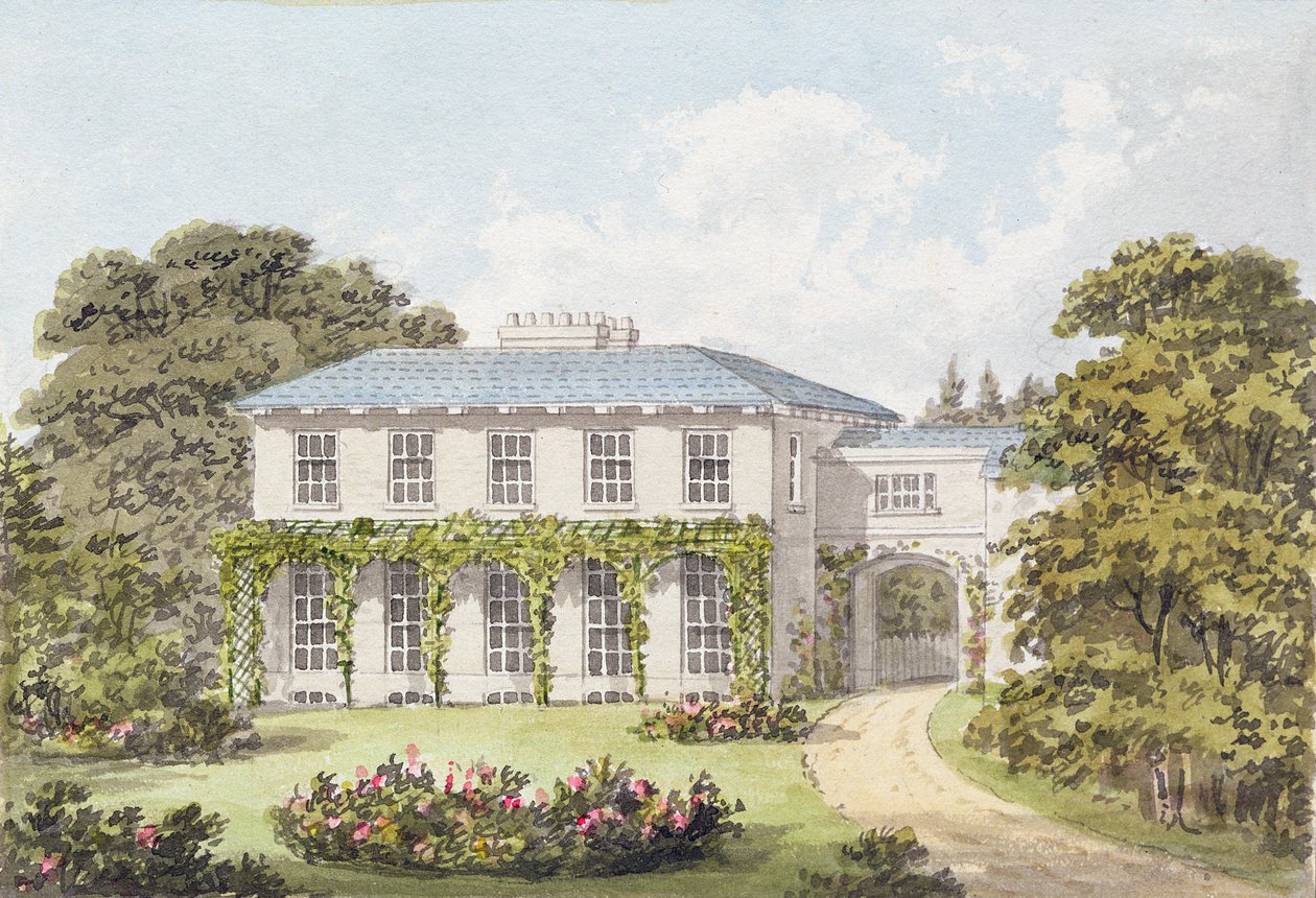 Ontwerp voor de Zuidgevel van een Huis aan Clapham Common voor William Holme door Humphry Repton