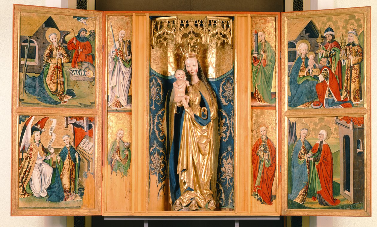 Het altaarstuk van de Maagd Maria uit Szepeshely, c.1480 door Hungarian School