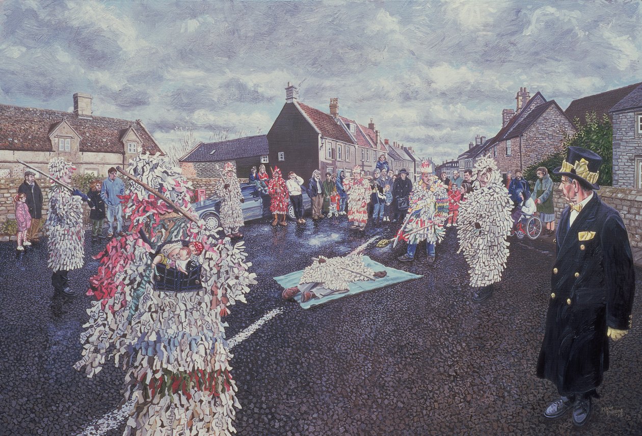 Boxing Day Mummers, Marshfield, 1998 door Huw S. Parsons