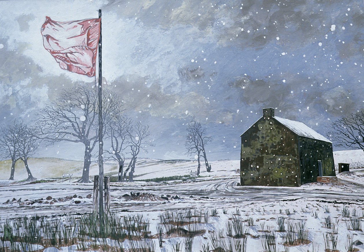 Drovers Arms en de Rode Vlag, nabij Garth, 1992 door Huw S. Parsons