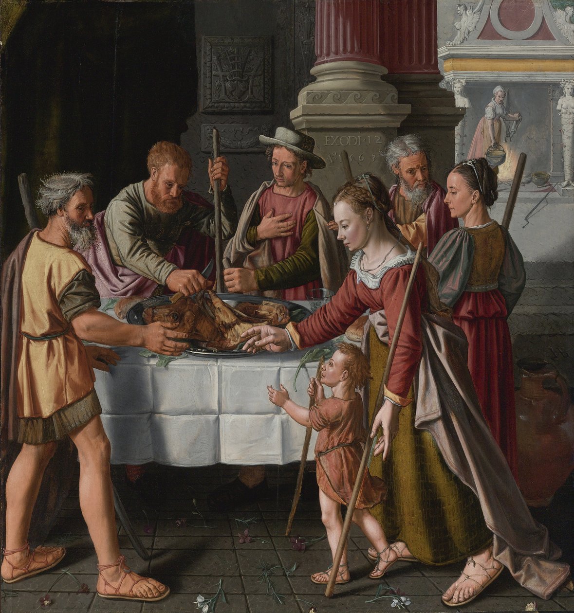 Het eerste paasfeest door Huybrecht Beuckeleer or Beuckelaer