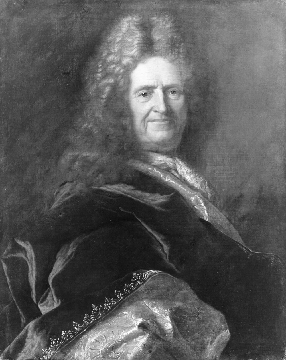Portret van een man door Hyacinthe Francois Rigaud