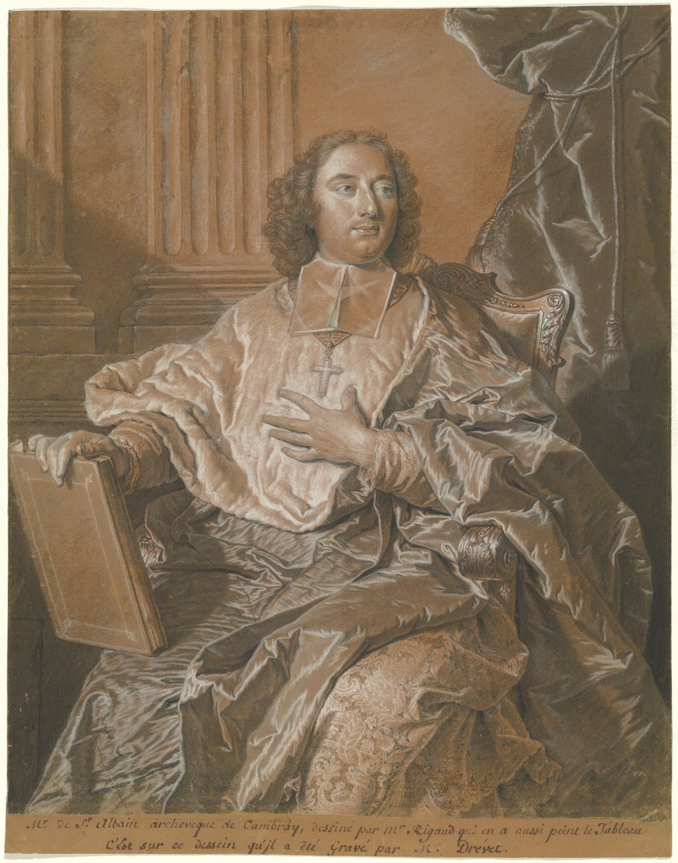 Monseigneur Charles de Saint-Albin, aartsbisschop van Cambrai door Hyacinthe Rigaud