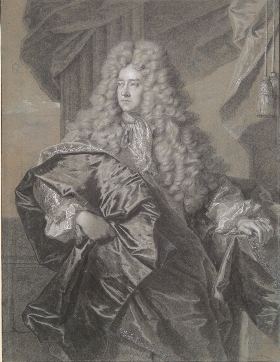 Portret van Edward Villiers, eerste graaf van Jersey door Hyacinthe Rigaud