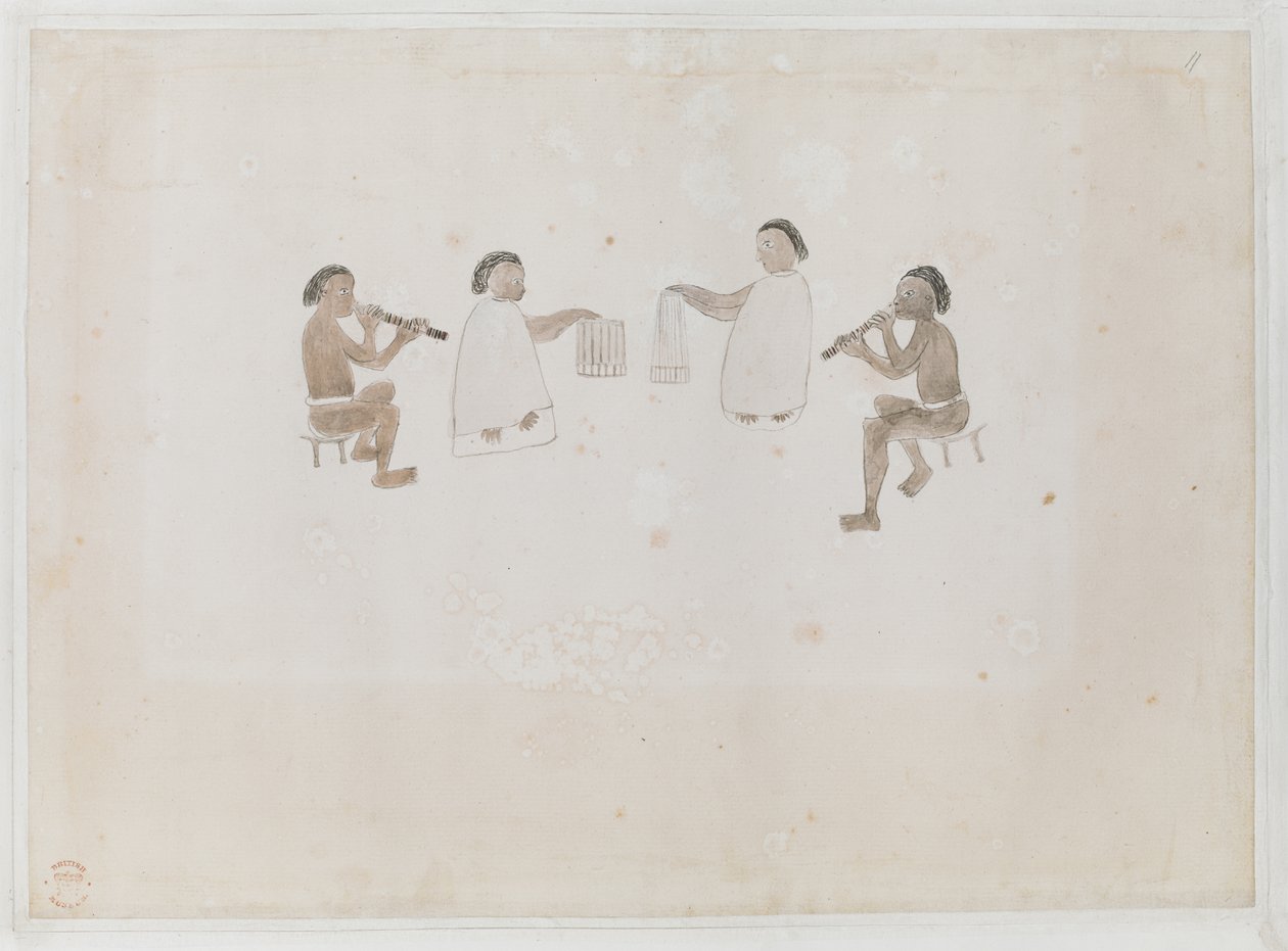 Muzikanten van Tahiti door I. F. Miller