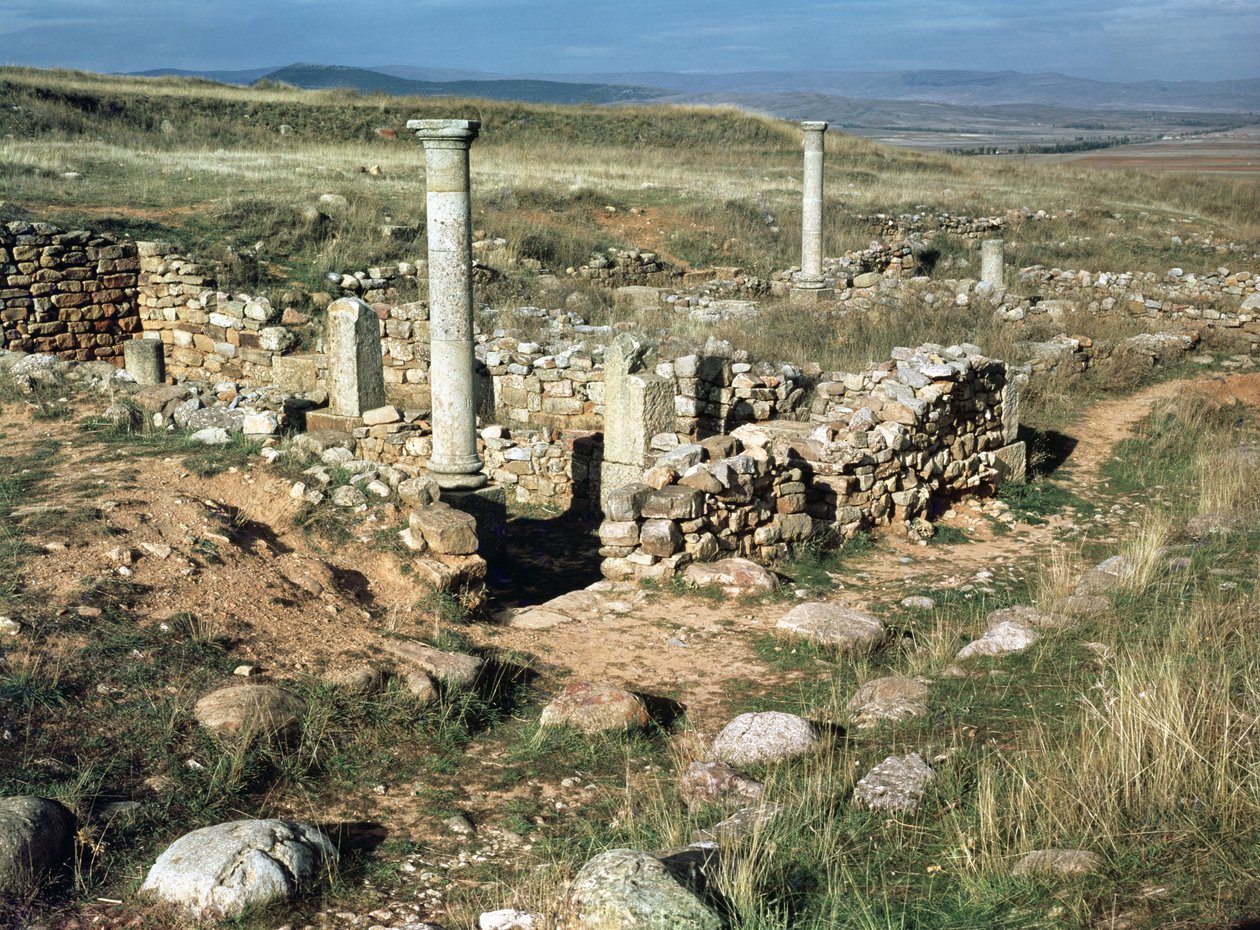 Ruin van een Huis in de Iberische Stad veroverd door Scipio Aemilianus in 133 v.Chr. door Iberian