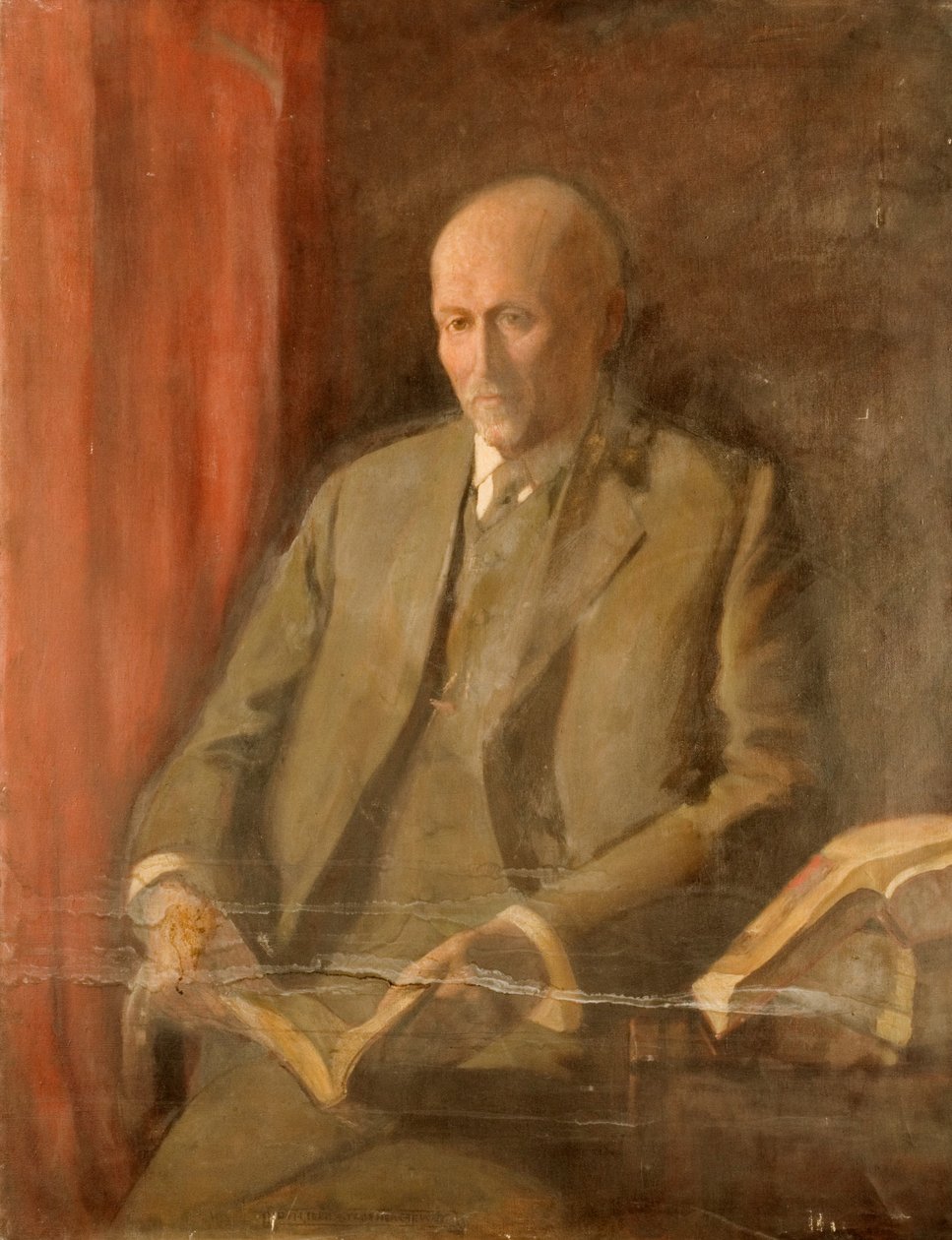 Portret van een man (olieverf op doek) door Ida Lillie Strother Stewart