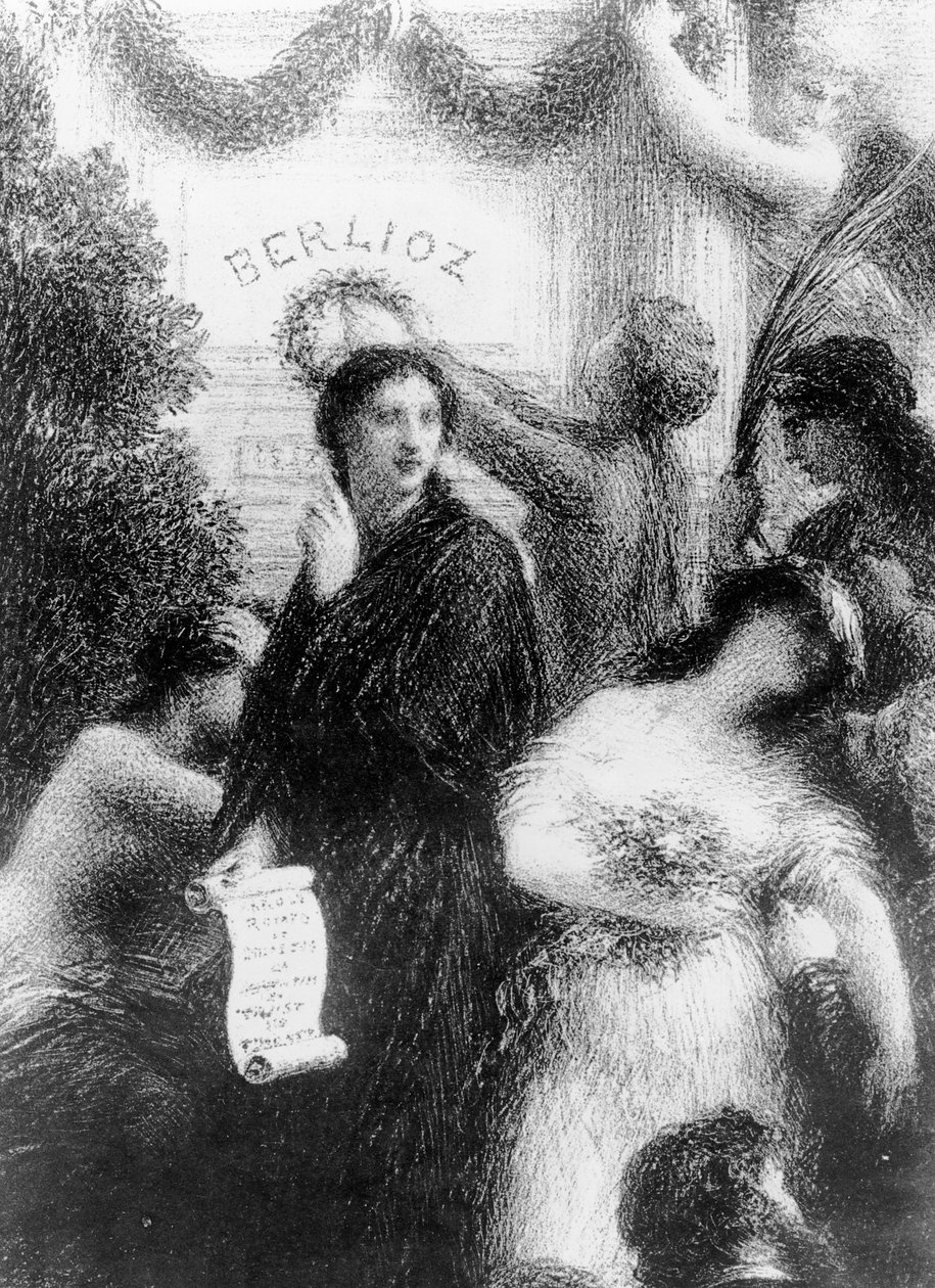 Berlioz, of De Verjaardag, 1876 door Ignace Henri Jean Fantin Latour