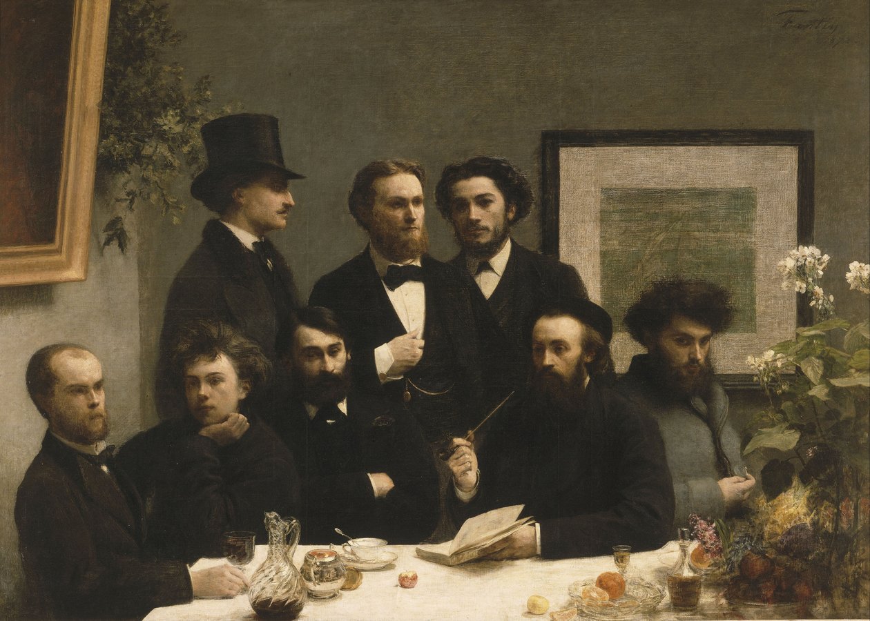 Bij de Tafel, 1872 door Ignace Henri Jean Fantin Latour