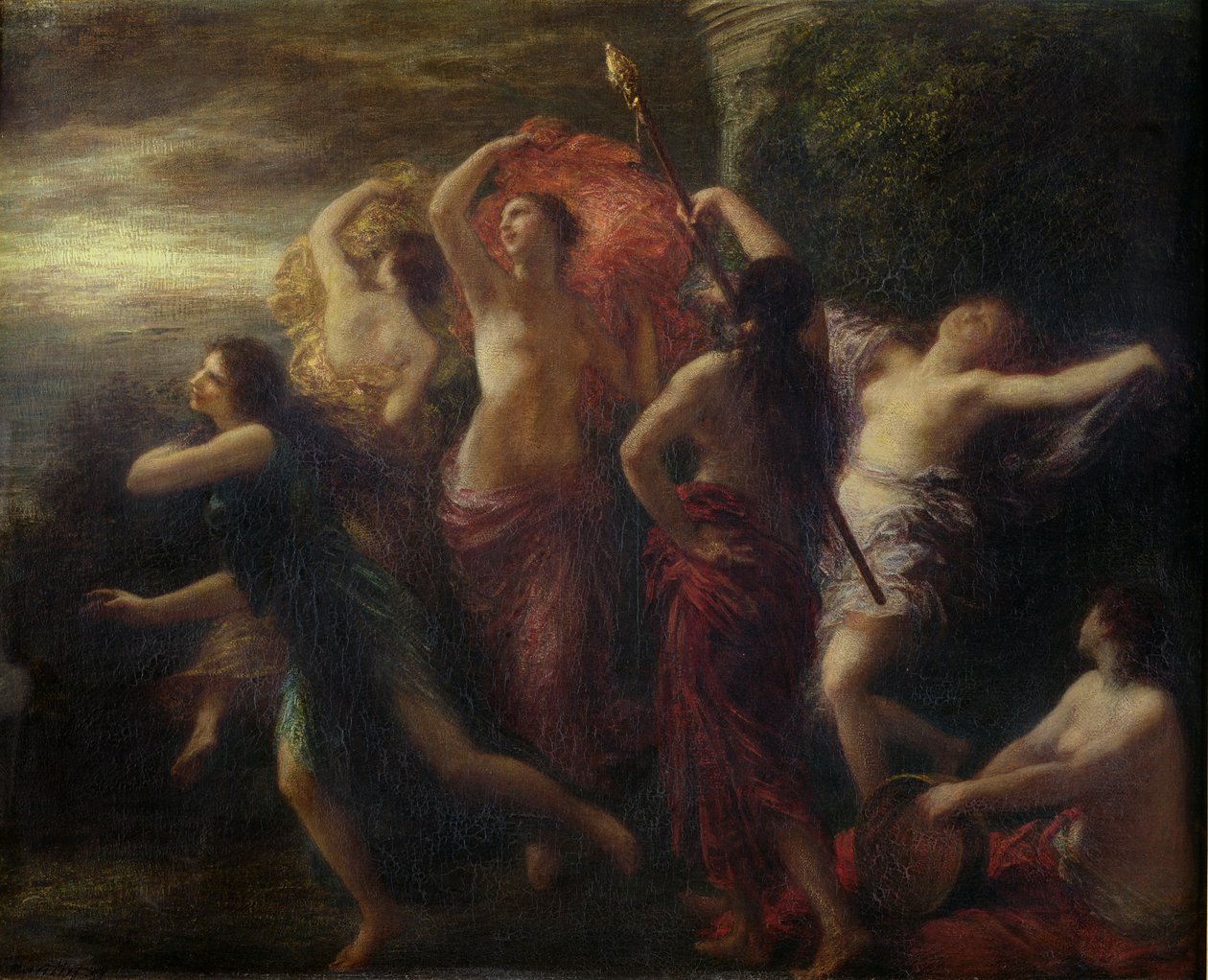 Dansers, 1891 door Ignace Henri Jean Fantin Latour