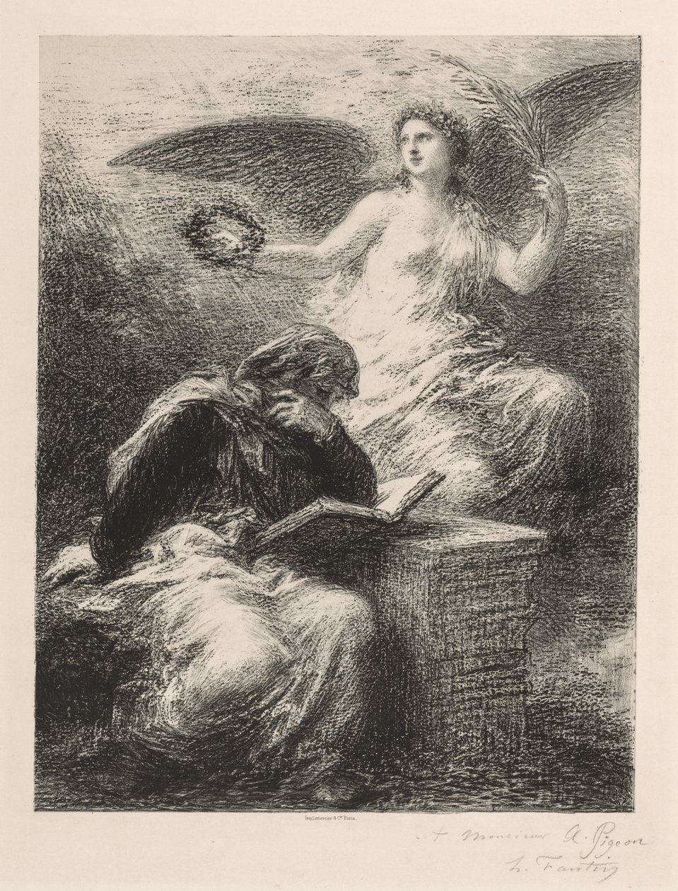 Glorie, 1890 door Ignace Henri Jean Fantin Latour