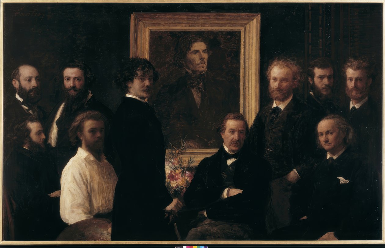 Hommage aan Delacroix door Ignace Henri Jean Fantin-Latour
