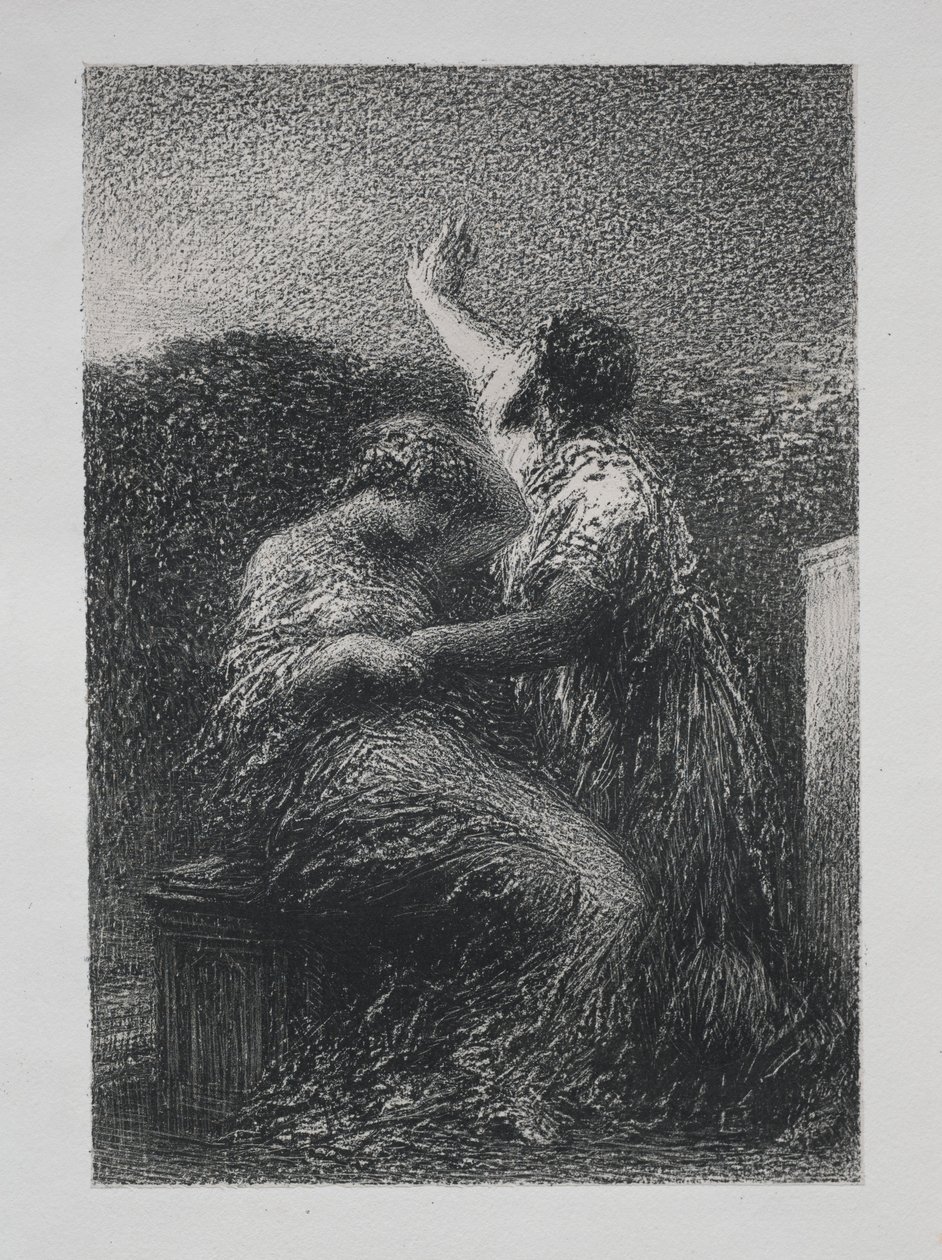 Le mage Baltajar et Fatime door Ignace Henri Jean Fantin-Latour