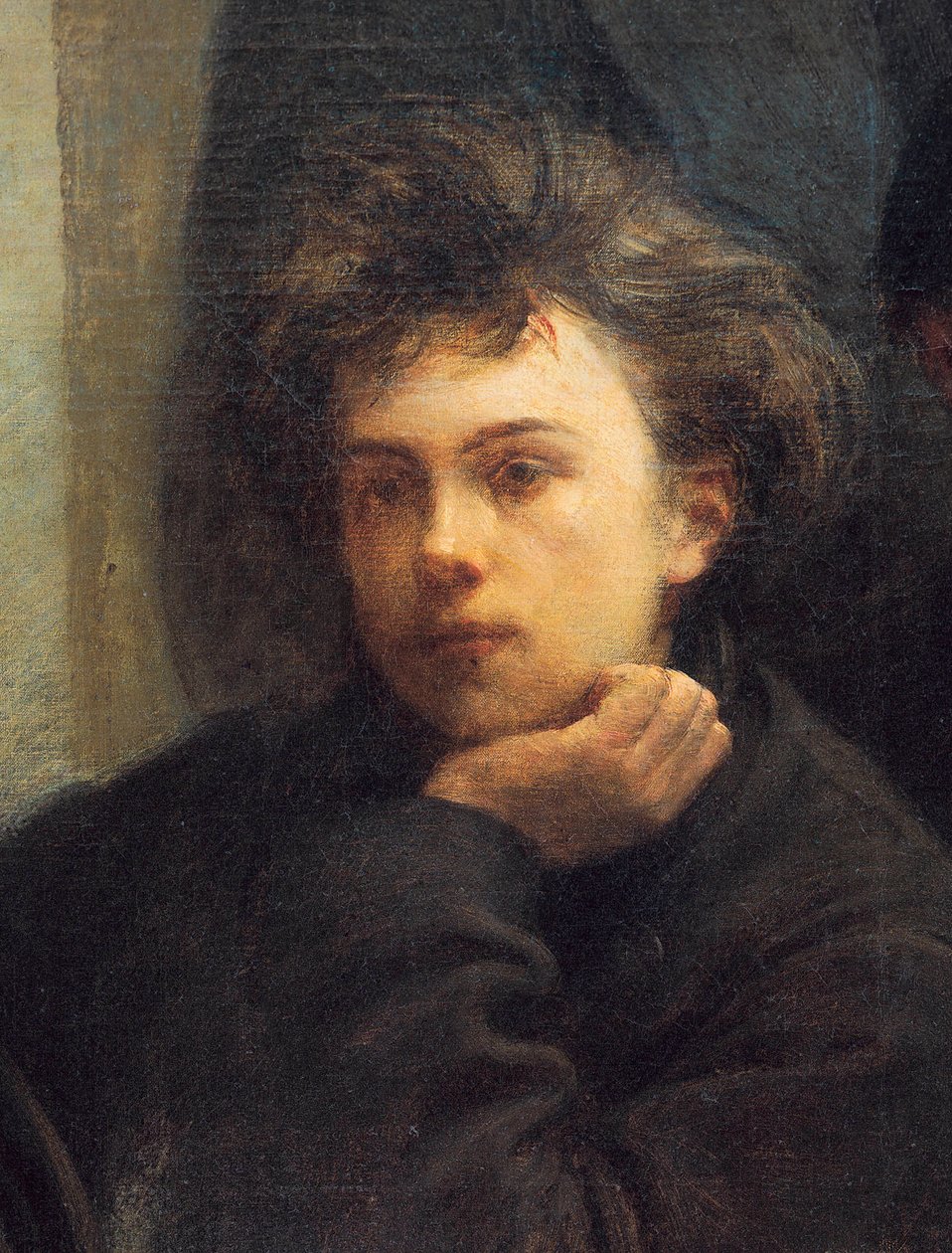 Portret van Arthur Rimbaud (detail) door Ignace Henri Jean Fantin Latour
