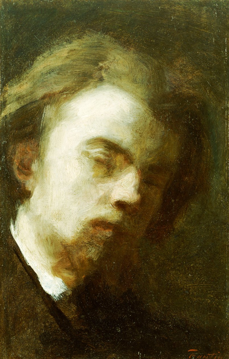Zelfportret, 1858 door Ignace Henri Jean Fantin Latour