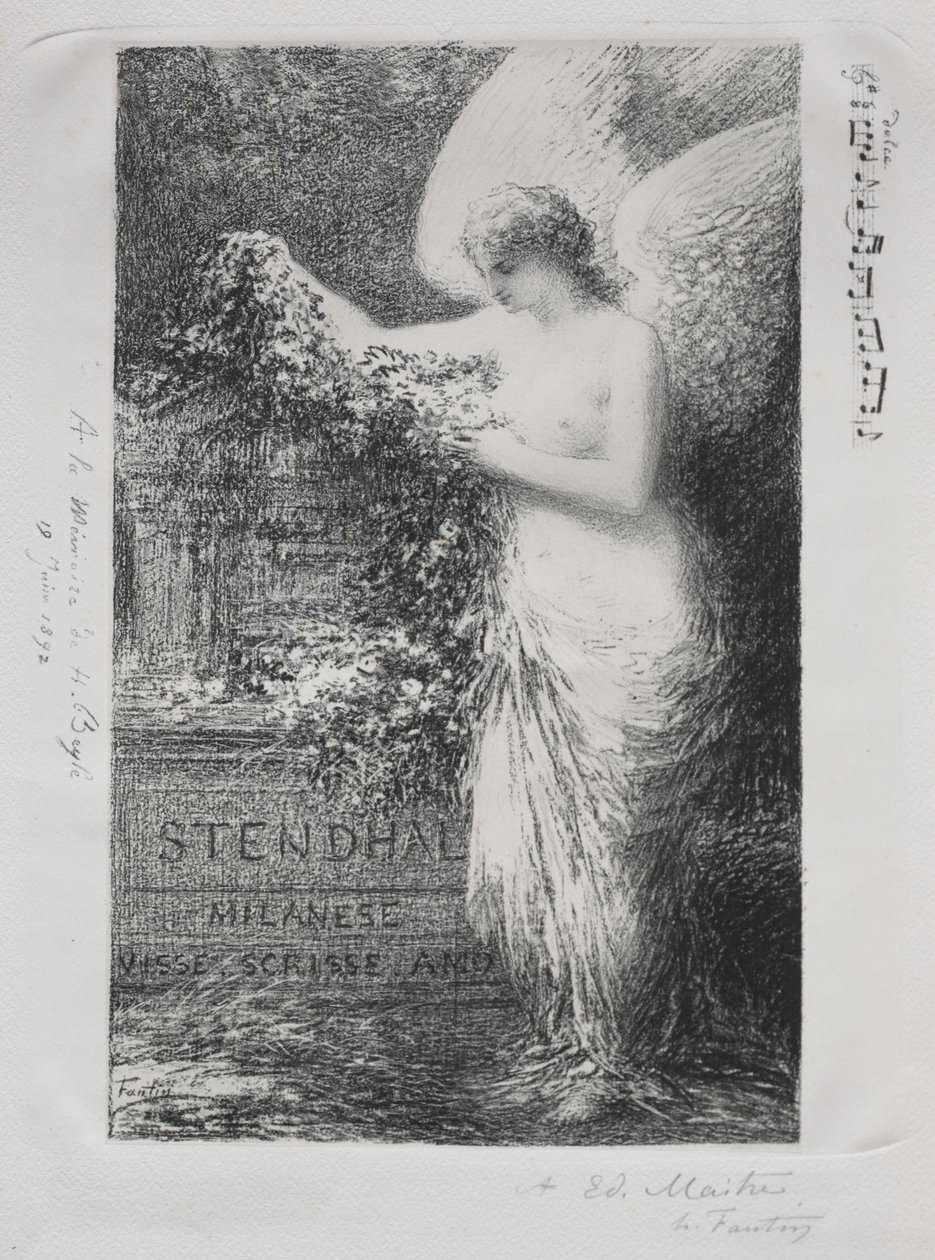 À Stendhal door Ignace Henri Jean Fantin Latour