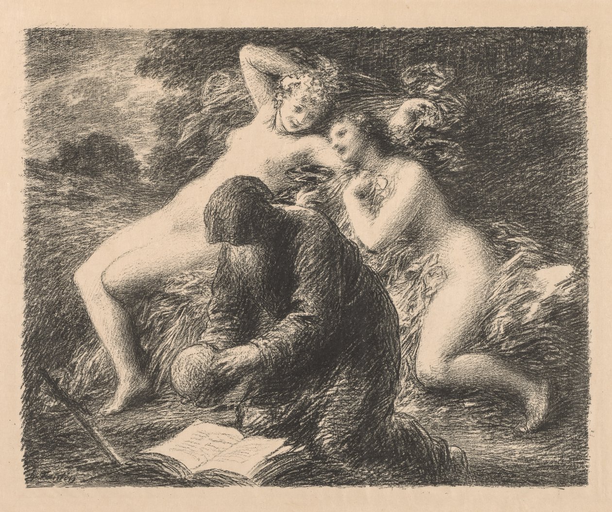 Verleiding van St. Antonius, 1893 door Ignace Henri Jean Fantin Latour
