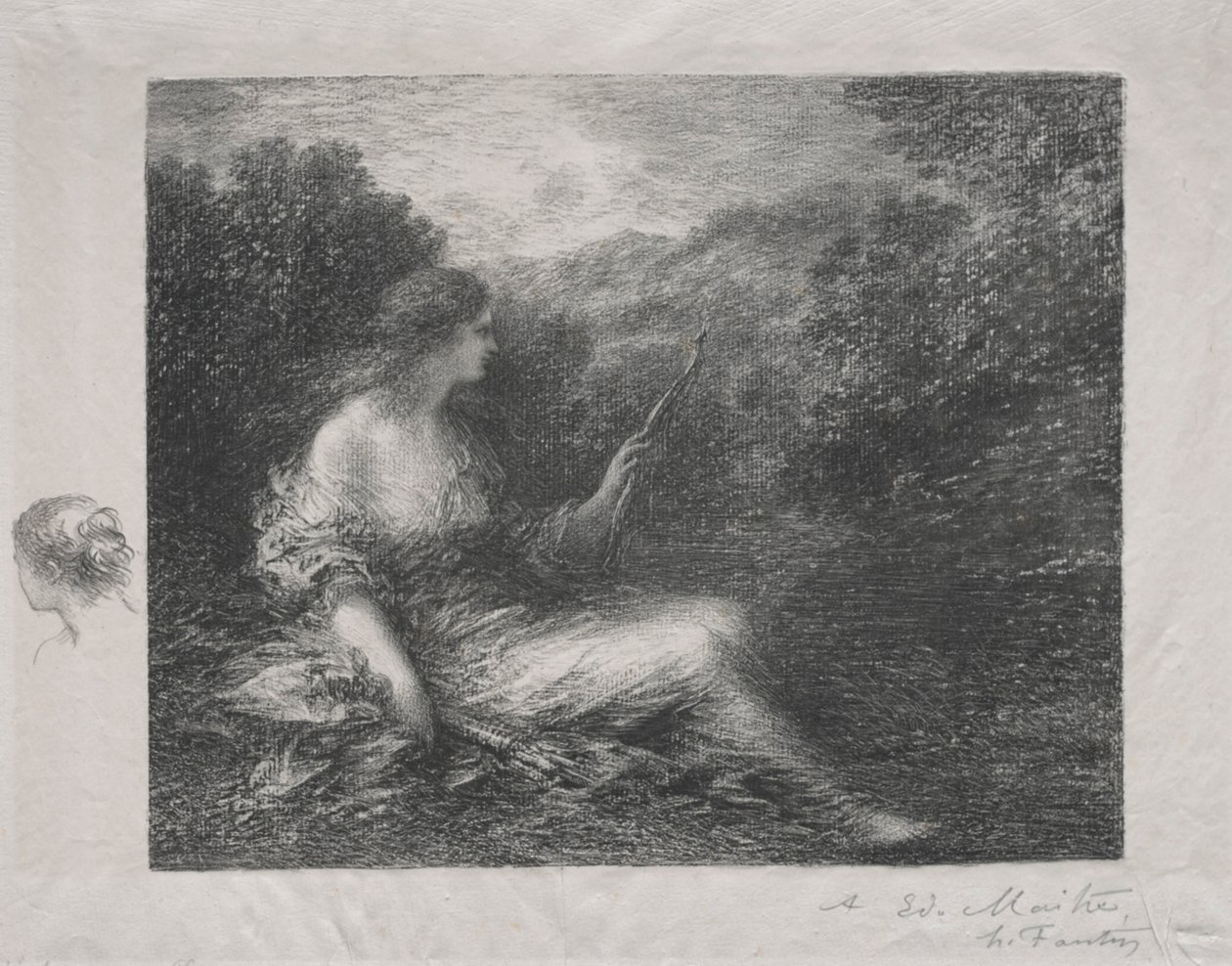 De jageres, 1892 door Ignace Henri Jean Fantin Latour