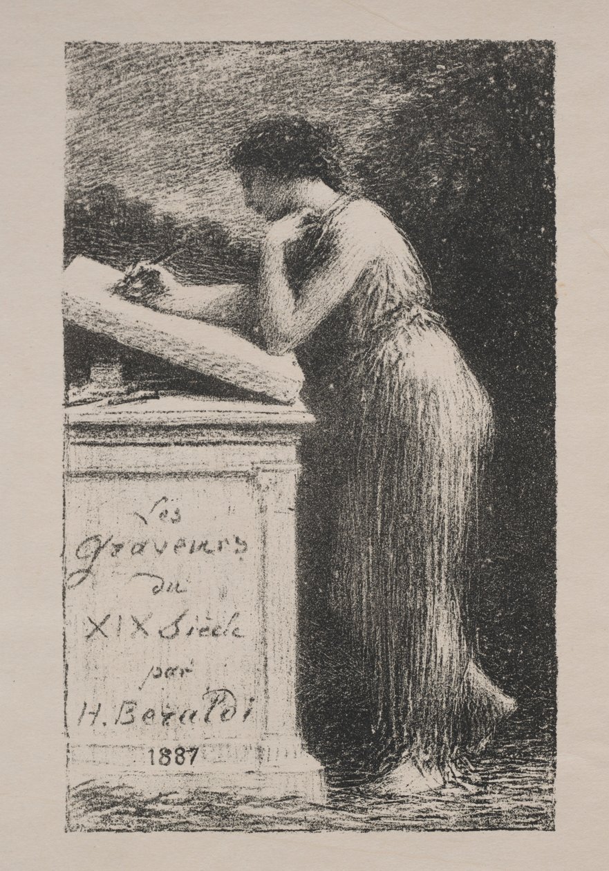De lithografie, 1887 door Ignace Henri Jean Fantin Latour