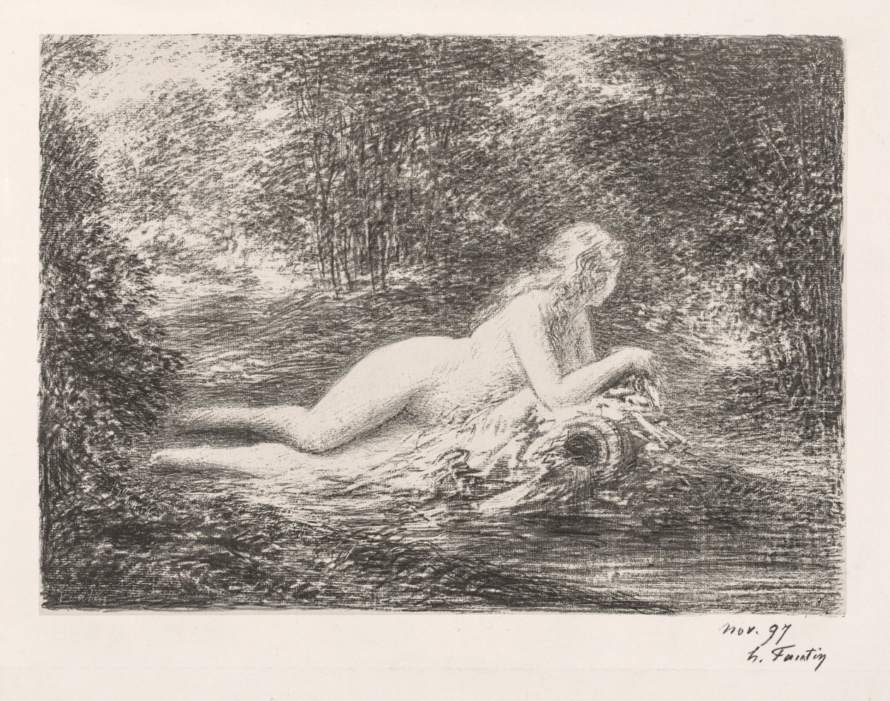 De lente door Ignace Henri Jean Fantin-Latour