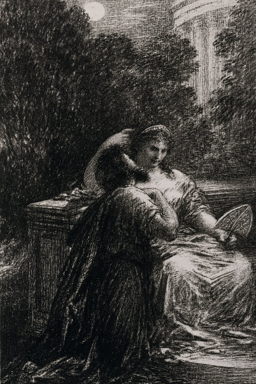 Trojans in Carthago, Act III door Ignace Henri Jean Fantin Latour