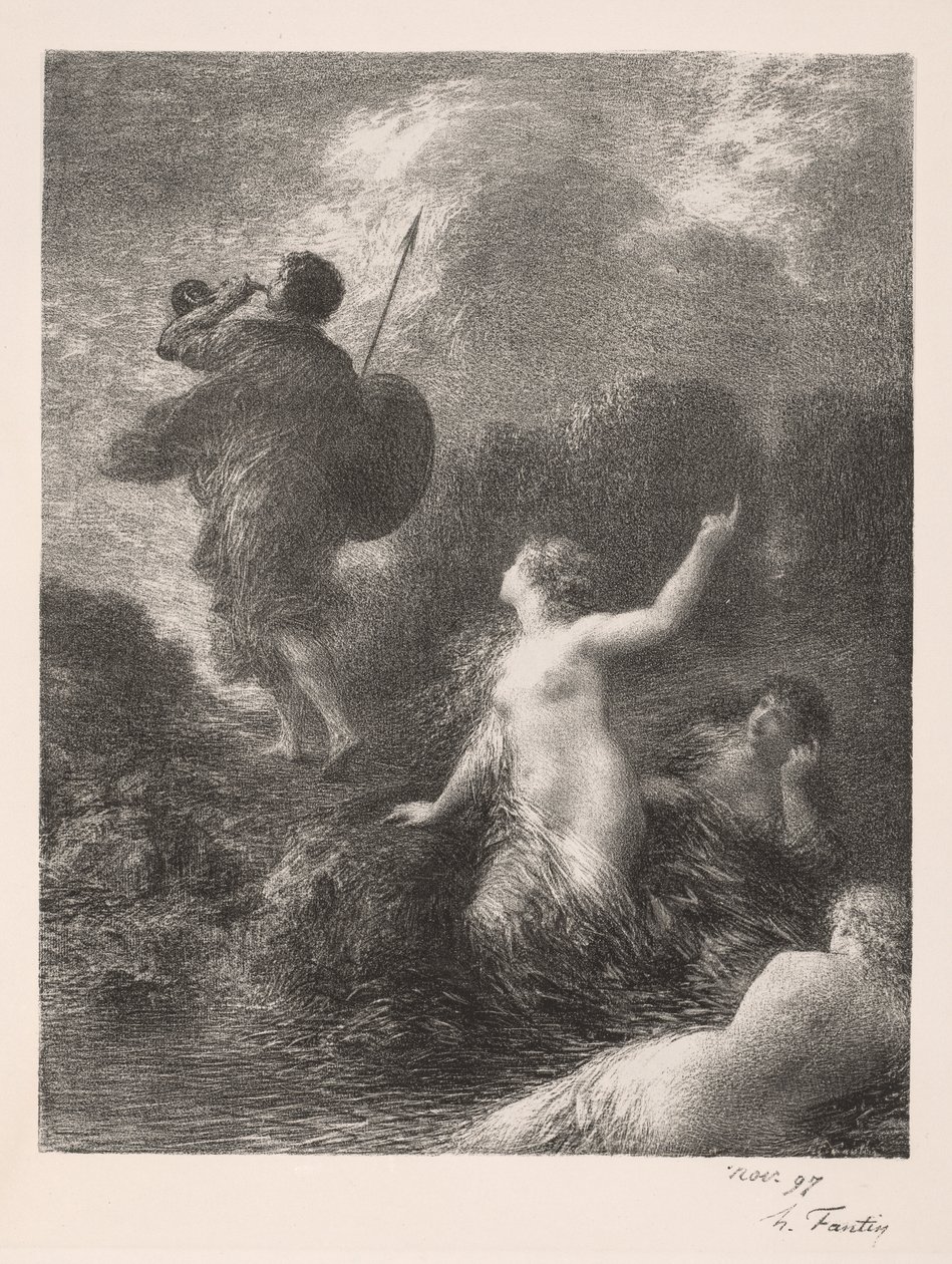 Schemering der goden: Siegfried en de Rijndochters, 1897 door Ignace Henri Jean Fantin Latour