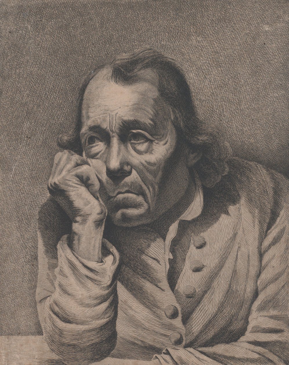 De melancholische man door Ignace Joseph de Claussin