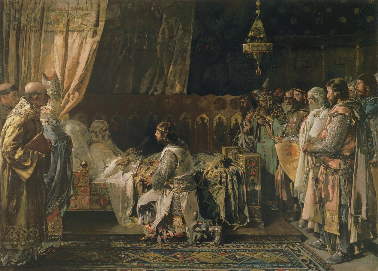 De Laatste Momenten van Koning Jacobus I de Veroveraar door Ignacio Pinazo Camarlech