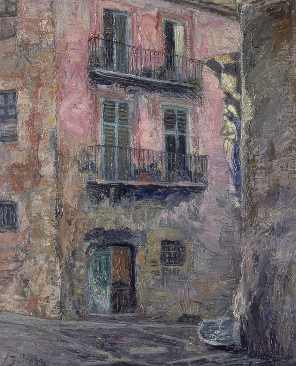 Calle del Angel de Gerona door Ignacio Zuloaga y Zabaleta