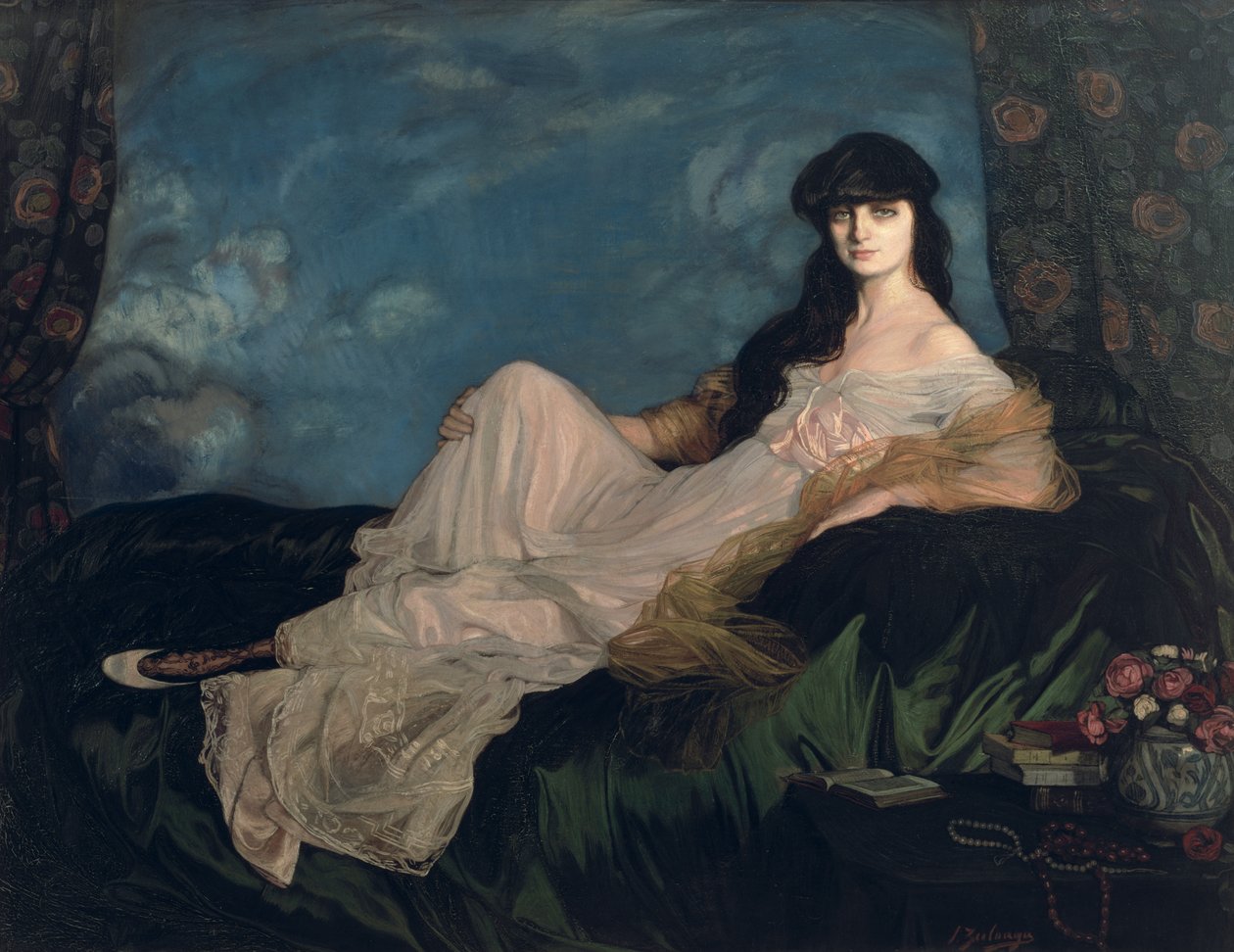 Portret van de Comtesse de Noailles (1876-1933) 1913 door Ignacio Zuloaga y Zabaleta