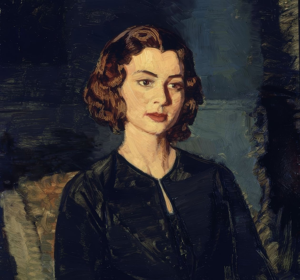 Portret van een vrouw door Ignacio Zuloaga y Zabaleta